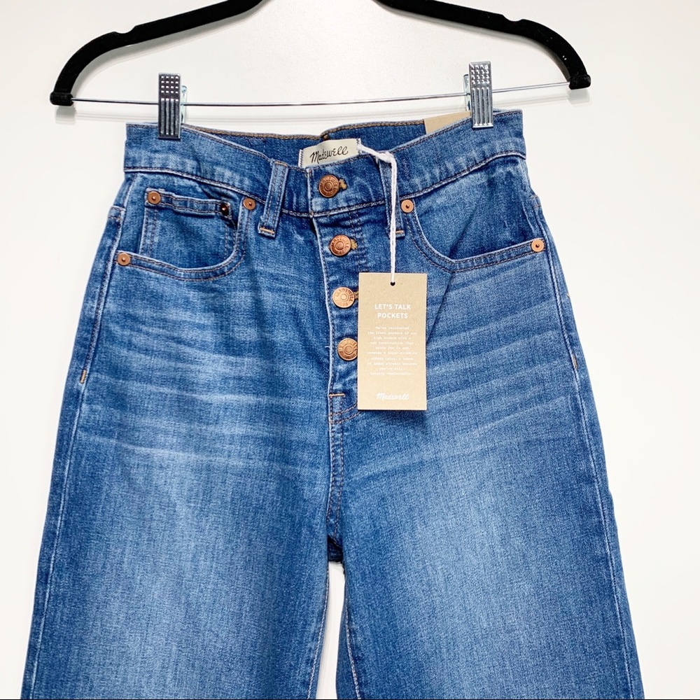 NWT Madewell Slim Wide-Leg Jeans in Olympia Wash Style L4312 - Picture 10 of 15